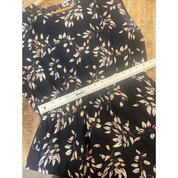 Collective Concepts Blue Floral MIDI Dress Sleeveless Band Collar Pullover XL - Picture 10 of 12